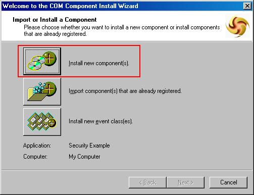 Figure 2: Secure Components are standard COM+ components.