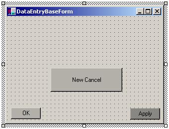 Figure 6 The OK and Cancel buttons have been changed from “Private” to “Protected”, so they can be modified in the subclass. This is also indicated by the slightly lighter shade of gray (compared to the “Apply” button).