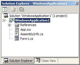 Figure 15: The Solution Explorer is used to manage projects.