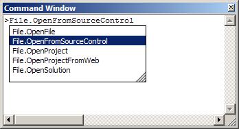 Figure 17: The Command Window can be used to automate the IDE.