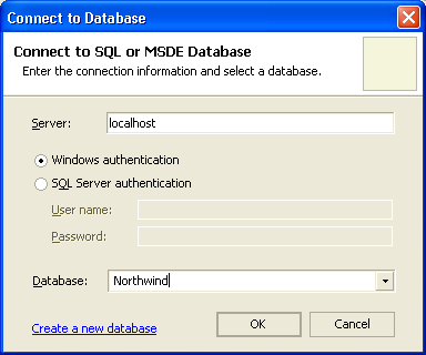 Figure 3: Making a database connection.