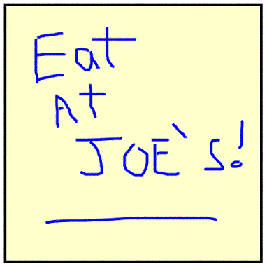 Figure 4: A whiteboard (with handwritten message) created using HTML and VML.