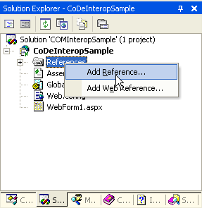 Figure 1: Adding a reference to a .NET project.