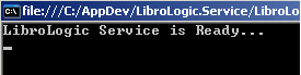 Figure 5: The LibroLogic Service is hosted in a console application.