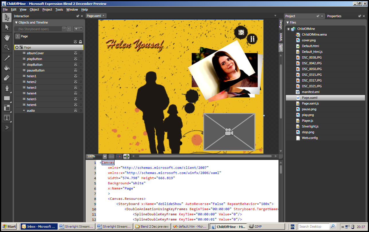 Figure 7: Microsoft Expression Blend 2 December Preview.