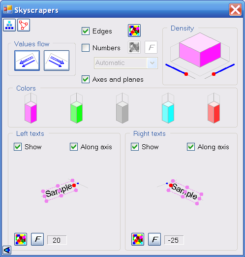 Figure 6:  The default view of a tuning form for the Skyscrapers object.
