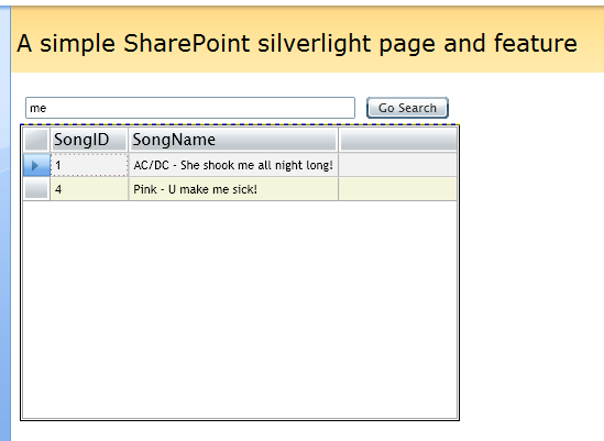 Figure 1: A custom Silverlight application in SharePoint.