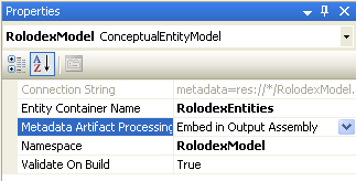 Figure 2: Specifying Metadata Artifact Processing option.