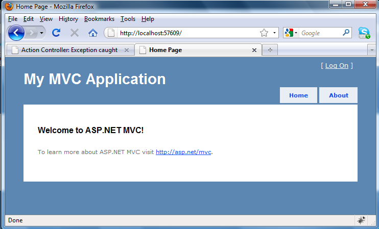 Figure 6: Like Rails, ASP.NET MVC provides a template upon which new applications are based.