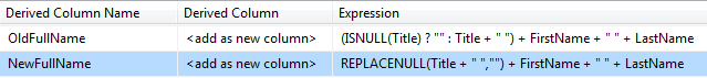 Figure 6: You can handle NULL values easily with the new REPLACENULL function.