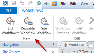 Figure 6: Creating a reusable workflow.