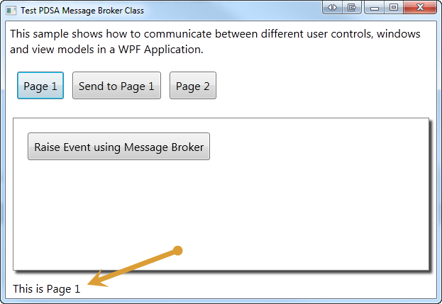 Figure 5: The main window can receive and send messages.