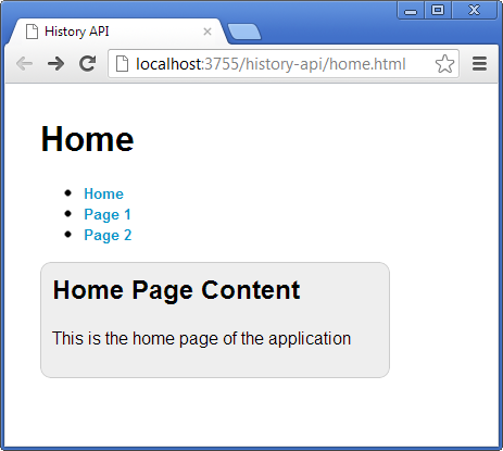 Figure 4: The Home page.