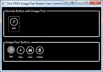 Figure 2: It is best to create a custom user control to get a more polished look and feel for a button control.