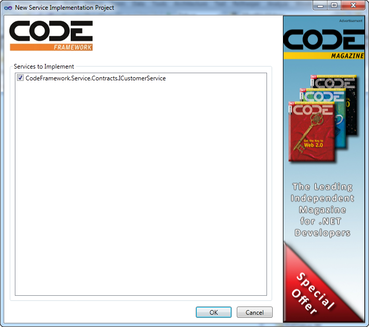Figure 5: CODE Framework shows the available interfaces to be implemented.