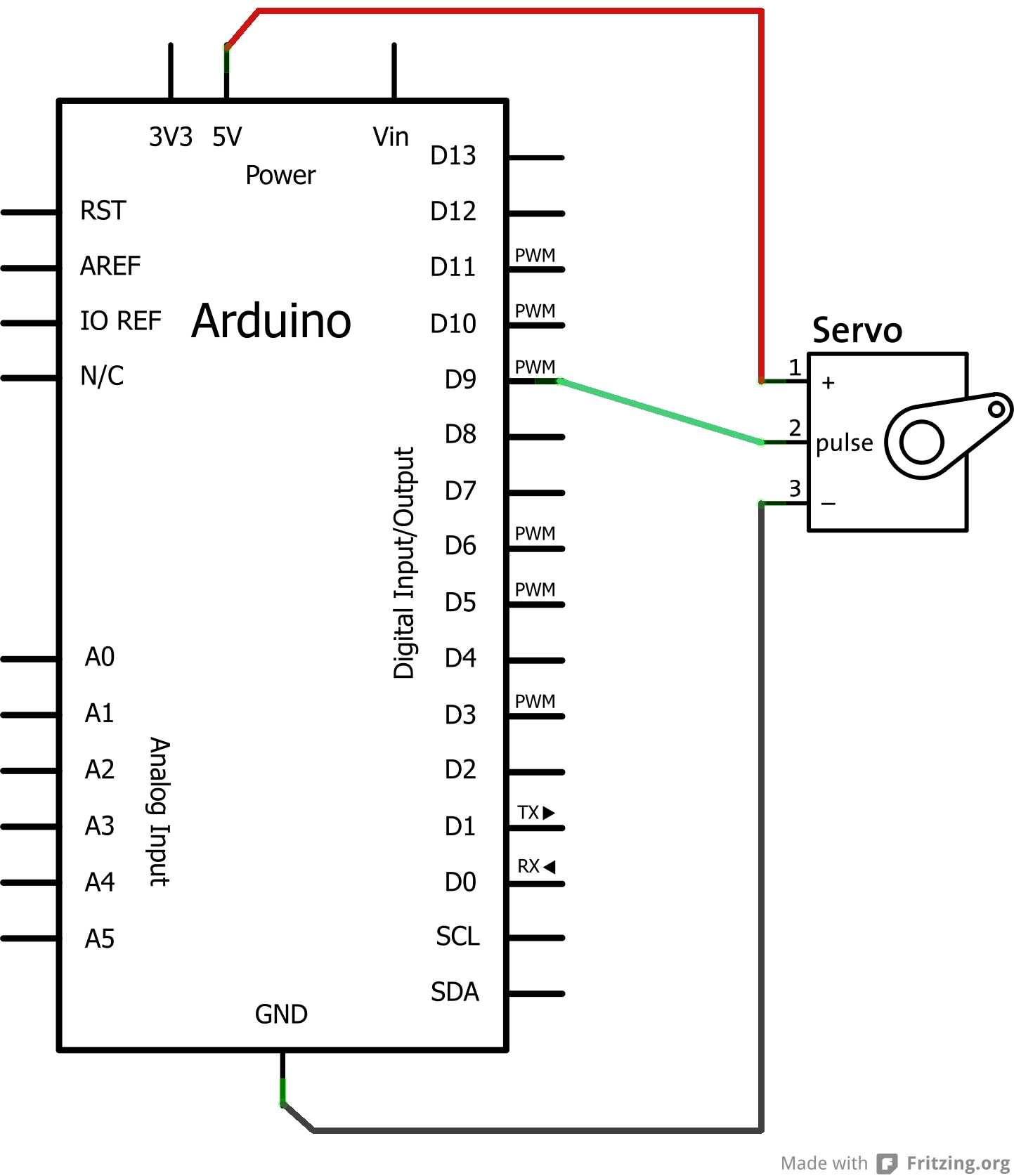 Figure 8: Control a servo motor with your Arduino.