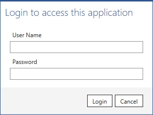Figure 16: The login dialog box is an example of a top-level view in Workplace.