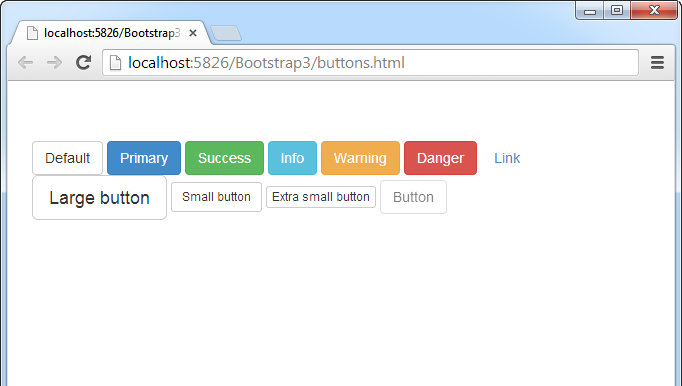 Figure 3: Bootstrap’s button functionality makes quick work of adding buttons to your forms. 