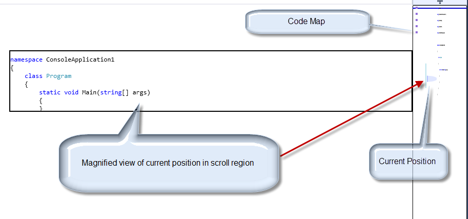 Figure 8: Map Mode scrolling allows for more efficient code navigation.