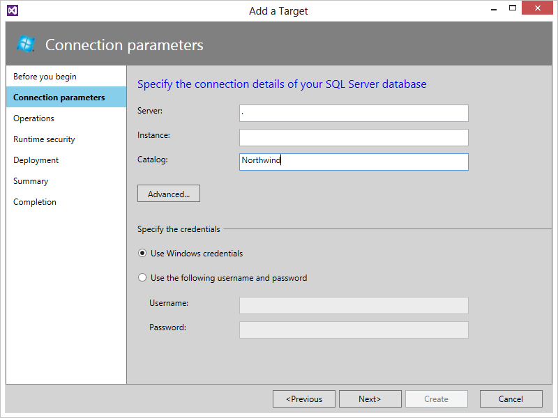 Figure 12: The SQL Adapter enables connectivity to any SQL Server database on-premise.