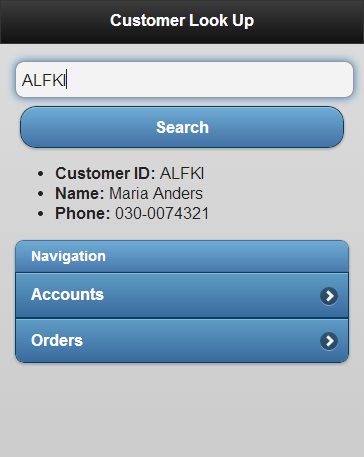 Figure 4: The mobile client provides access to key business info on the go.