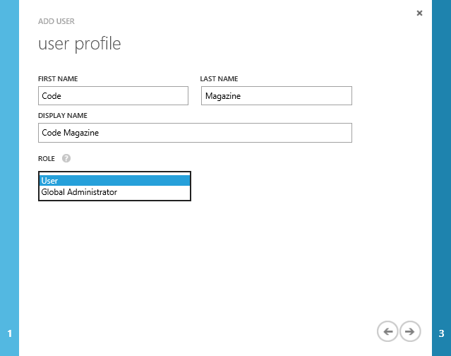 Figure 2: Add profile information with this dialog box.