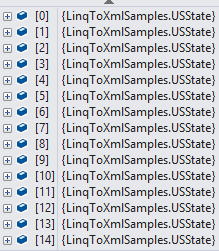 Figure 2: US States shown in the debugger