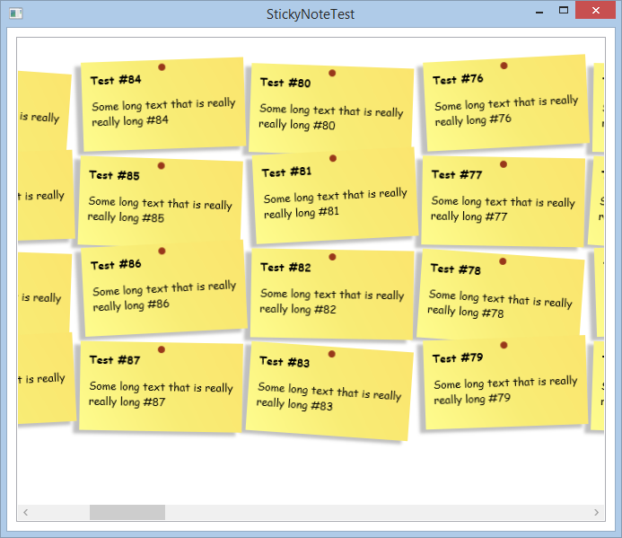 Figure 6: A standard listbox taking advantage of the new StickyNotePanel layout panel