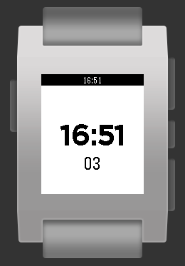 Figure 10: The application displays the current time.