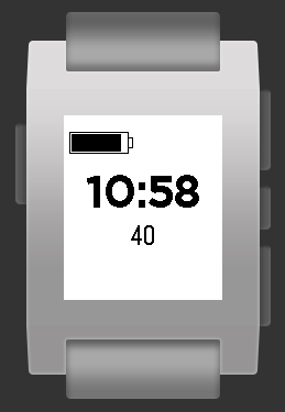 Figure       18      : The application is now running as a Watchface app.