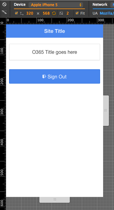Figure 3: The app's home or function page running in Chrome