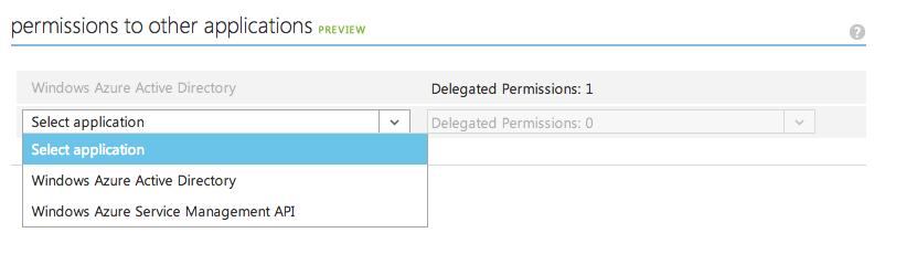 Figure 12: The WebAPI is missing in the list of permissions.