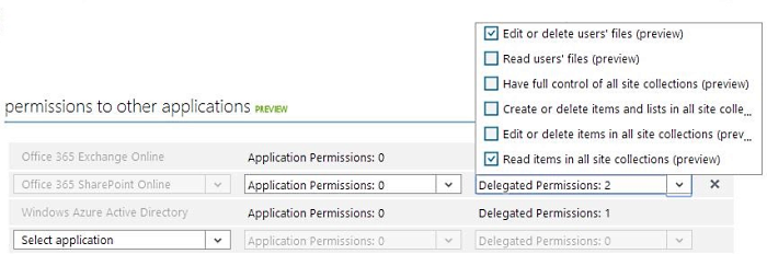 Figure 13: DevOps view setting permissions