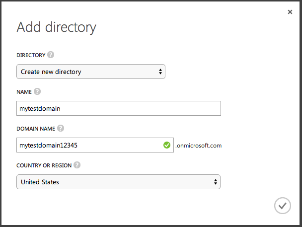 Figure 2: Creating a name for your Azure AD
