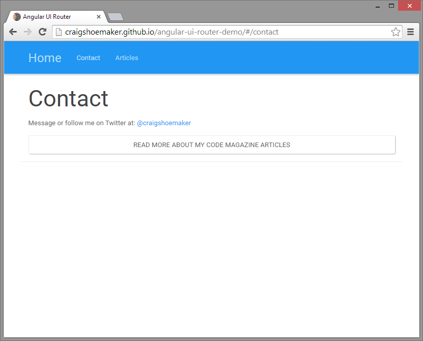 Figure 3      : The contact page
