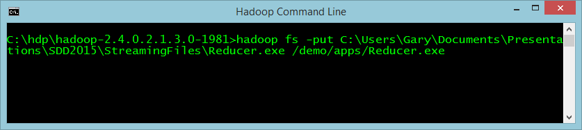 Figure 7: Pushing the Reducer function to Hadoop