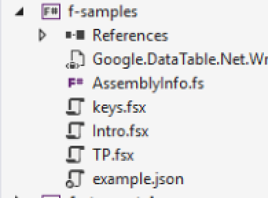 Figure 5: File listing in a solution