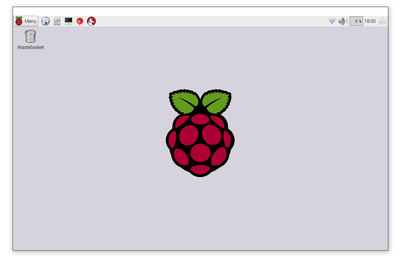 Figure 5: The Raspbian OS uses the LXDE (Lightweight X11 Desktop Environment) for managing user interactions 