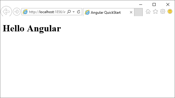 Figure 7: If you get to this page, your Angular installation is working.
