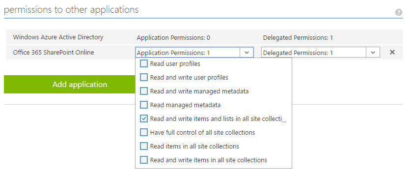 Figure 2: Permissions required for the Postman app