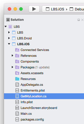 Figure 9: Adding the implementation file for the iOS project