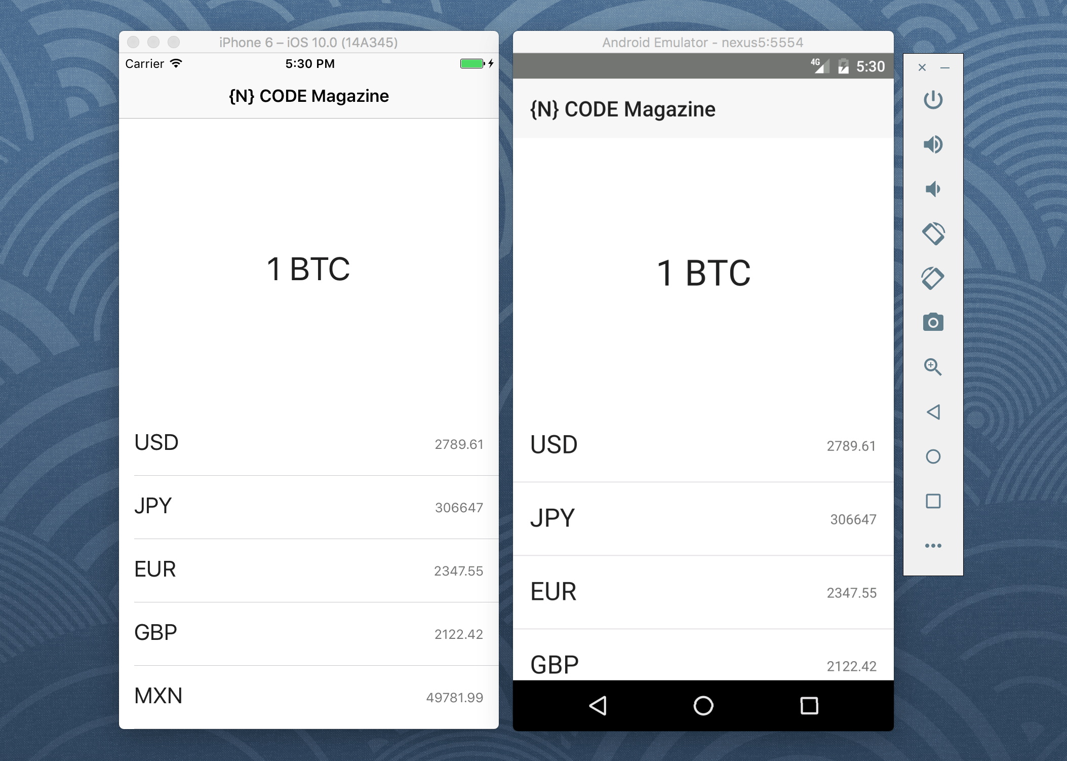 Figure 1: Converting currency app