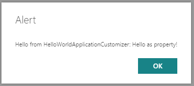 Figure 3: The Application Customizer is running.