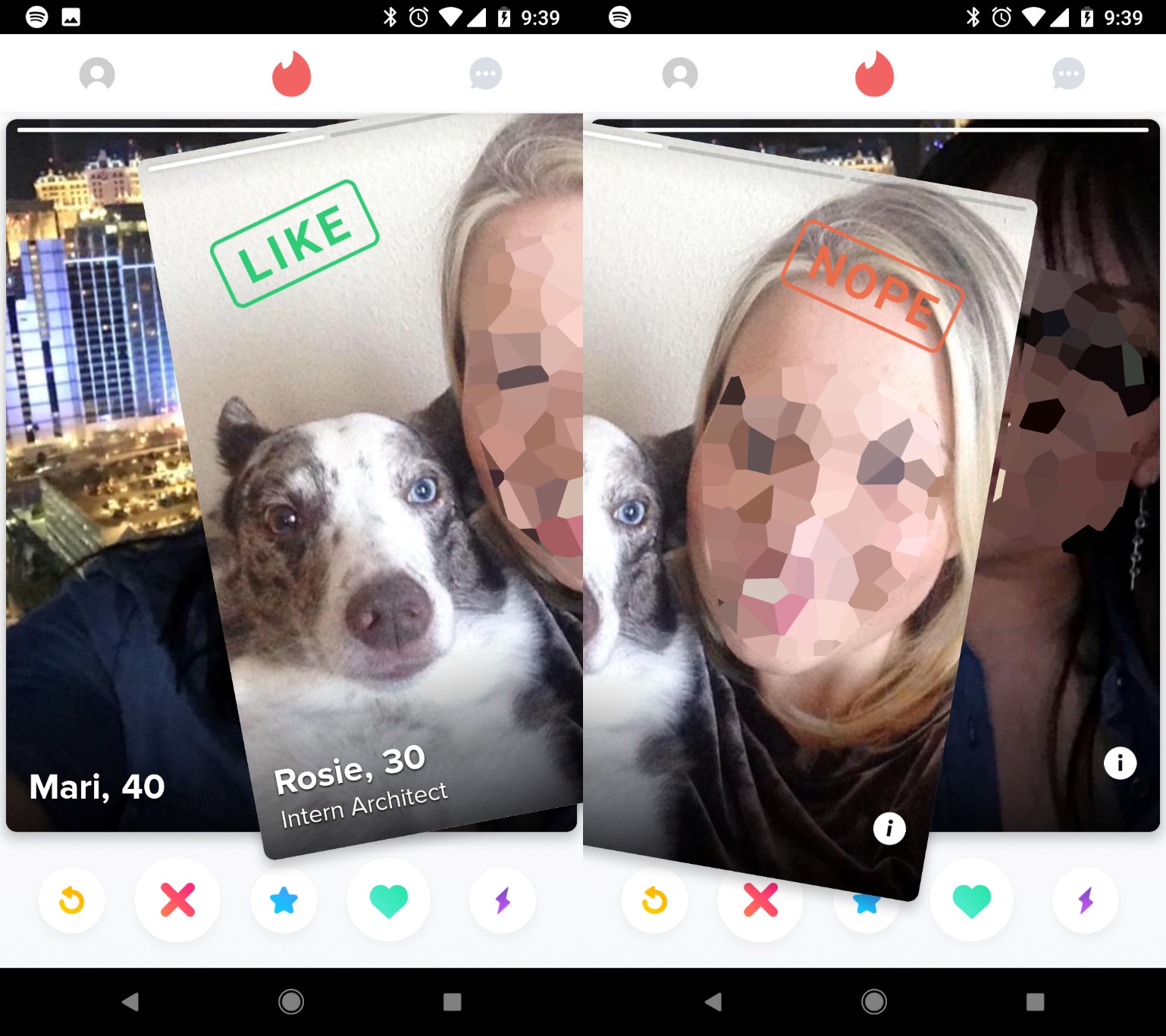 Figure 1: Tinder's ingenious interface changed dating and pop culture.