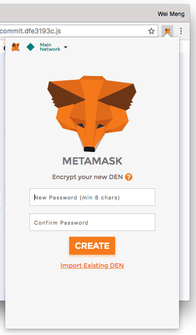 Figure 20: Enter a password so that MetaMask can secure your accounts