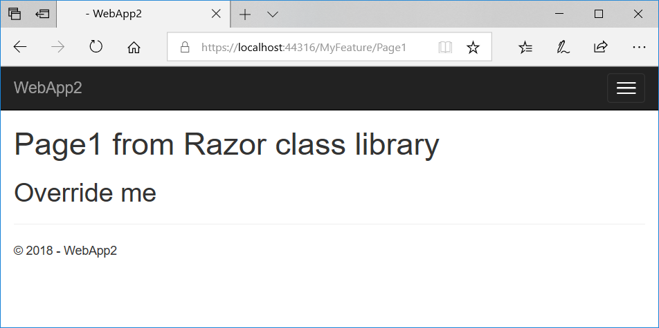 Figure 3: The Razor class library with app styles
