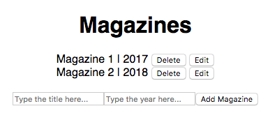 Figure 5: Main magazines list    
