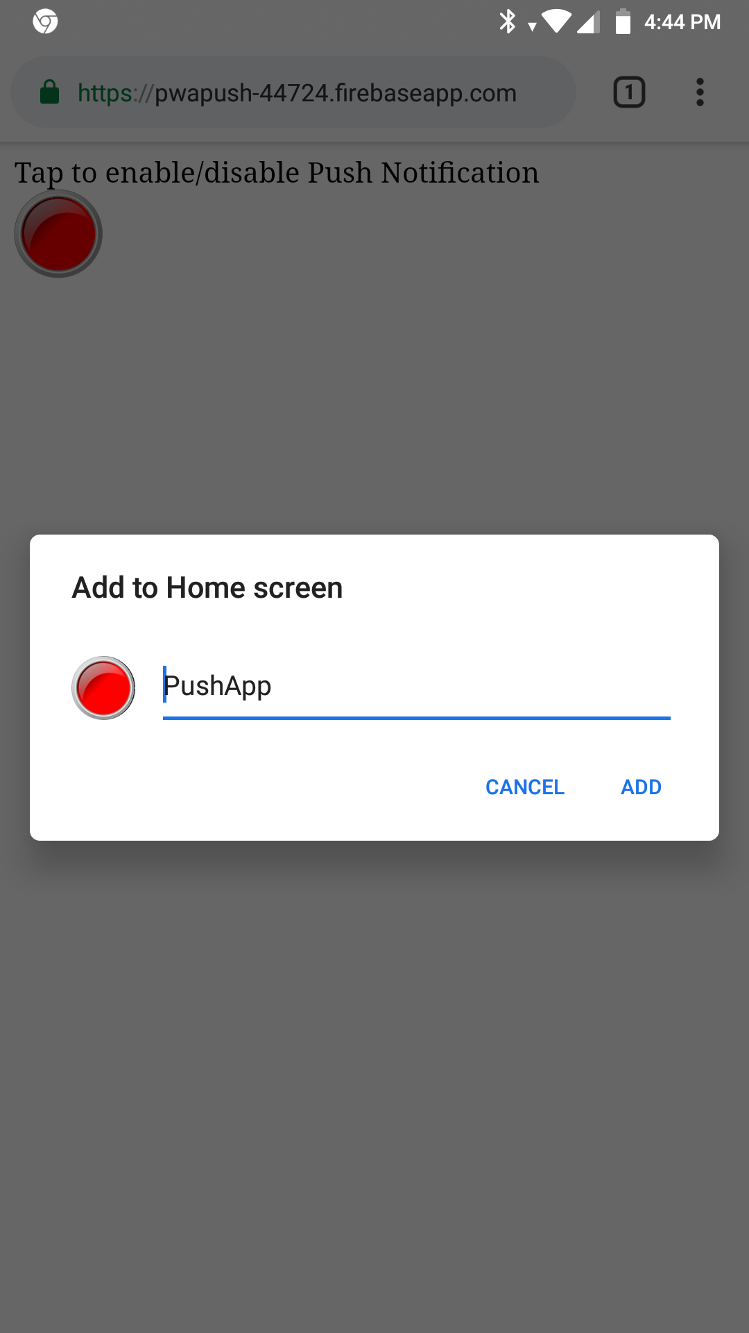 Figure 20: Adding the app icon to the Home Screen