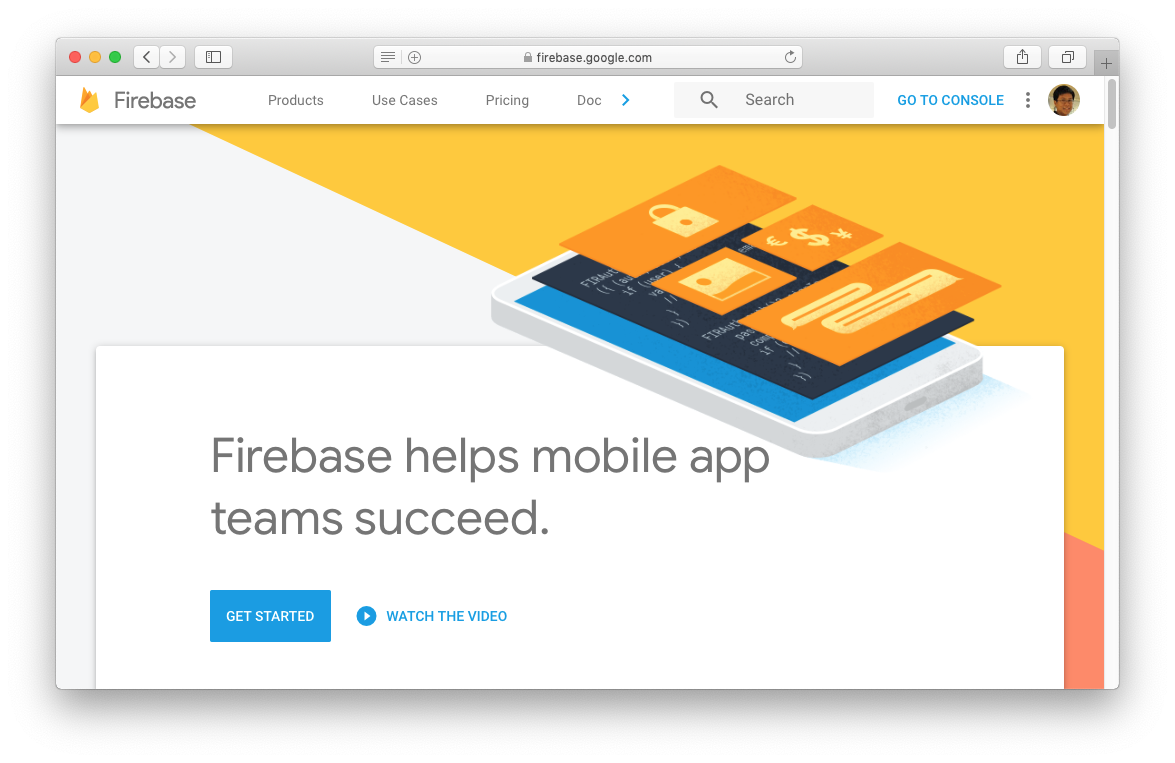 Figure 6: Getting started with Firebase