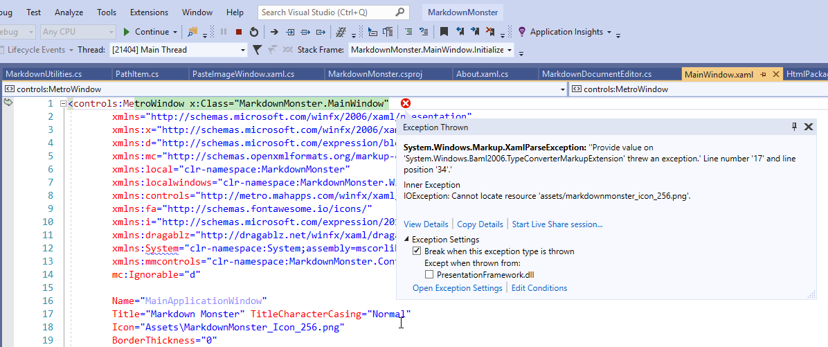 Figure 3: Make sure that you add your WPF resources, like images, to the project explicitly.